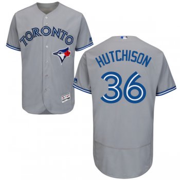 Men's Toronto Blue Jays #36 Drew Hutchison Gray Road 2016 Flexbase Majestic Baseball Jersey