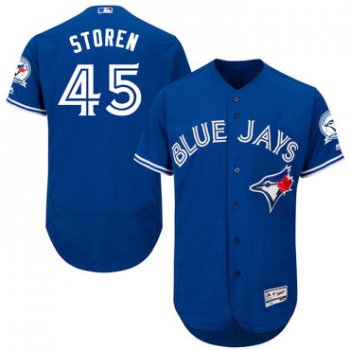 Men's Toronto Blue Jays #45 Drew Storen Royal Blue 2016 Flexbase Majestic Baseball Jersey