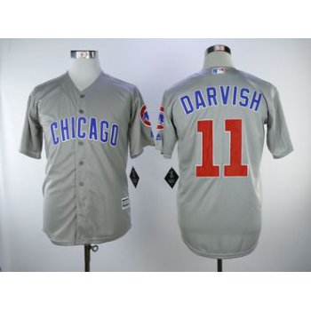 Chicago Cubs #11 Yu Darvish Gray Cool Base Jersey