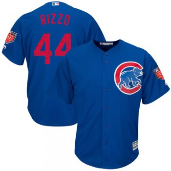 Chicago Cubs #44 Anthony Rizzo Blue 2018 Spring Training Cool Base Stitched MLB Jersey