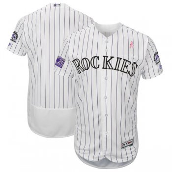 Colorado Rockies Blank White 2018 Mother's Day Flexbase Jersey