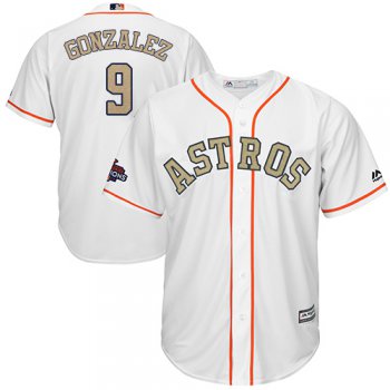 Houston Astros #9 Marwin Gonzalez White 2018 Gold Program Cool Base Stitched MLB Jersey