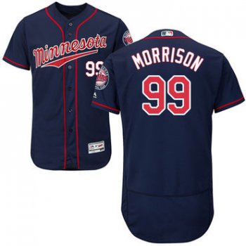 Minnesota Twins #99 Logan Morrison Navy Blue Flexbase Authentic Collection Stitched Baseball Jersey