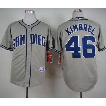 San Diego Padres #46 Craig Kimbrel Grey Cool Base Stitched MLB Jersey