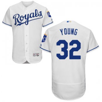 Men's Kansas City Royals #32 Chris Young Majestic White 2016 2016 Flexbase Authentic Collection Jersey