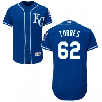 Men's Kansas City Royals #62 Ramon Torres Majestic Royal Blue 2016 Flexbase Authentic Collection Jersey