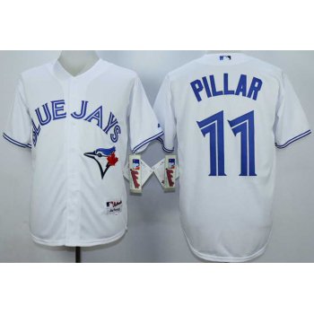 Men's Toronto Blue Jays #11 Kevin Pillar White Cool Base Jersey