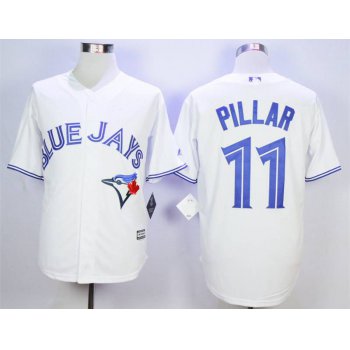 Men's Toronto Blue Jays #11 Kevin Pillar White New Cool Base Jersey