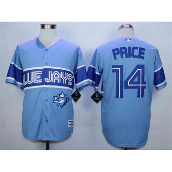 Men's Toronto Blue Jays #14 David Price Light Blue New Cool Base Jersey