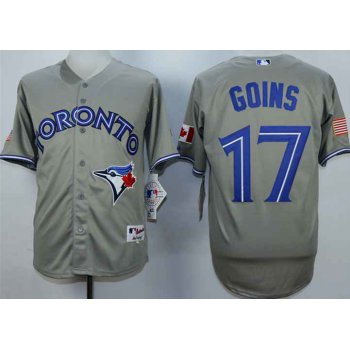 Men's Toronto Blue Jays #17 Ryan Goins Grey Cool Base Jersey