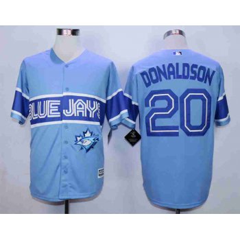 Men's Toronto Blue Jays #20 Josh Donaldson Light Blue New Cool Base Jersey