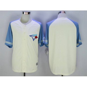 Men's Toronto Blue Jays Blank Cream New Cool Base Jersey