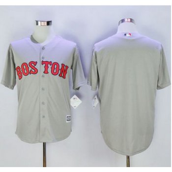 Red Sox Blank Grey New Cool Base Stitched MLB Jersey