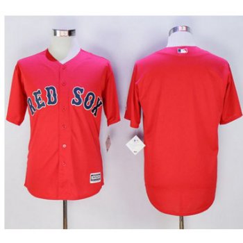 Red Sox Blank Red New Cool Base Stitched MLB Jersey