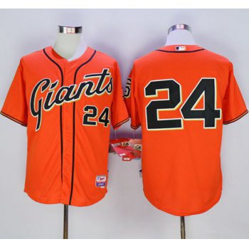 Giants #24 Willie Mays Orange Cool Base Stitched MLB Jersey