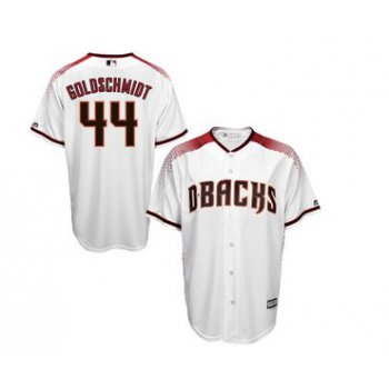 Men's Arizona Diamondbacks#44 Paul Goldschmidt Majestic White Official Cool Base Player Jersey