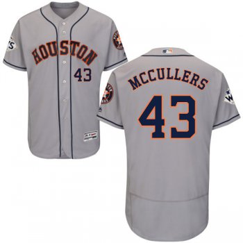 Men's Houston Astros #43 Lance McCullers Grey Flexbase Authentic Collection 2017 World Series Bound Stitched MLB Jersey