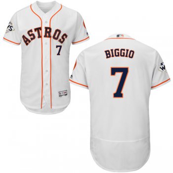 Men's Houston Astros #7 Craig Biggio White Flexbase Authentic Collection 2017 World Series Bound Stitched MLB Jersey