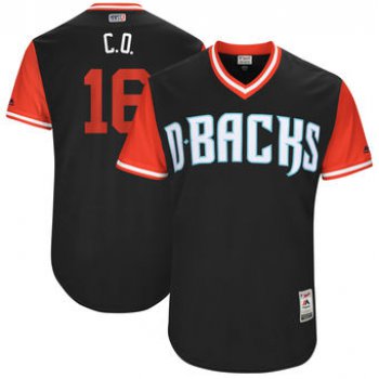 Men's Arizona Diamondbacks Chris Owings C.O. Majestic Black 2017 Players Weekend Authentic Jersey