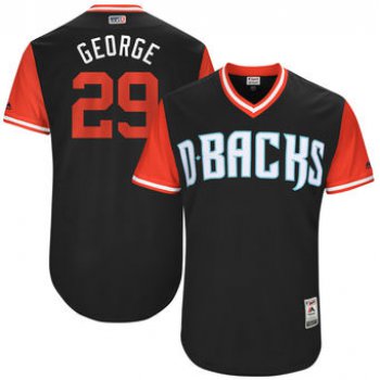 Men's Arizona Diamondbacks Jorge De La Rosa George Majestic Black 2017 Players Weekend Authentic Jersey