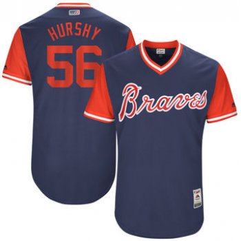 Men's Atlanta Braves Jason Hursh Hurshy Majestic Navy 2017 Players Weekend Authentic Jersey