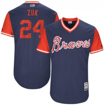 Men's Atlanta Braves Kurt Suzuki Zuk Majestic Navy 2017 Players Weekend Authentic Jersey