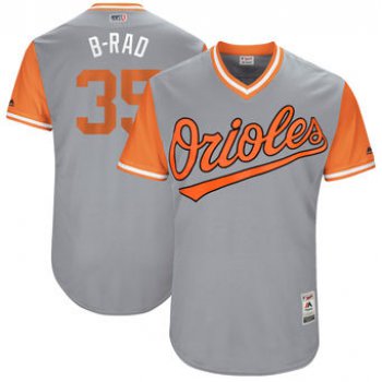 Men's Baltimore Orioles Brad Brach B-Rad Majestic Gray 2017 Players Weekend Authentic Jersey