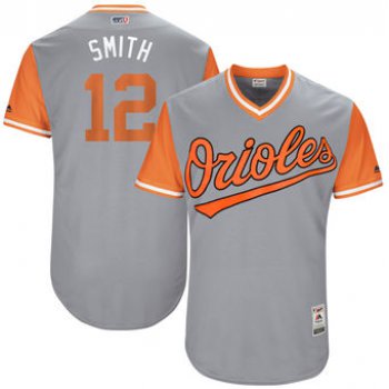 Men's Baltimore Orioles Seth Smith Smith Majestic Gray 2017 Players Weekend Authentic Jersey