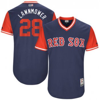 Men's Boston Red Sox Robbie Ross Jr Lawnmower Majestic Navy 2017 Players Weekend Authentic Jersey