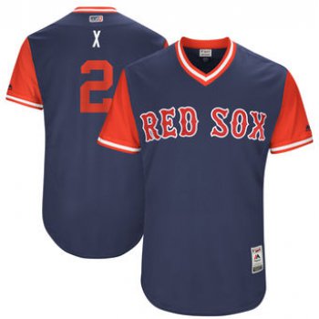 Men's Boston Red Sox Xander Bogaerts X Majestic Navy 2017 Players Weekend Authentic Jersey