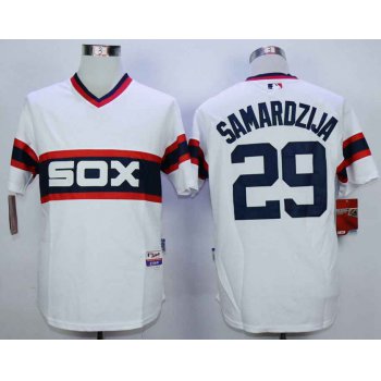 Men's Chicago White Sox #29 Jeff Samardzija White Cool Base Jersey