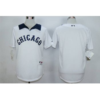 Men's Chicago White Sox Blank White 1976 Turn Back The Clock Jersey