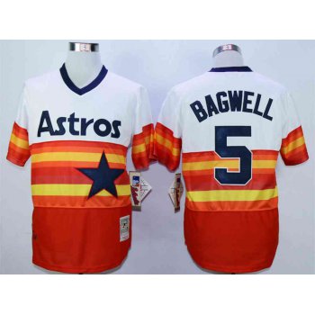 Men's Houston Astros #5 Jeff Bagwell Orange Cool Base Cooperstown Collection Jersey