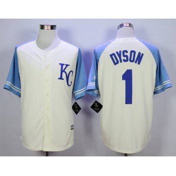 Men's Kansas City Royals #Jarrod Dyson Cream New Cool Base Jersey