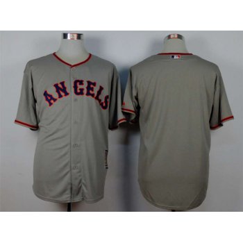 Men's LA Angels Of Anaheim Blank Grey 1965 Turn Back The Clock Jersey