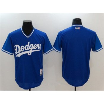 Men's Los Angeles Dodgers Blank Majestic Royal 2017 Little League World Series Players Weekend Stitched Nickname Jersey