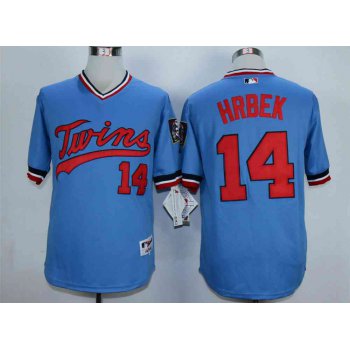 Men's Minnesota Twins #14 Kent Hrbek Blue Cooperstown Jersey