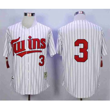 Men's Minnesota Twins #3 Harmon Killebrew White 1991 Throwback Jersey