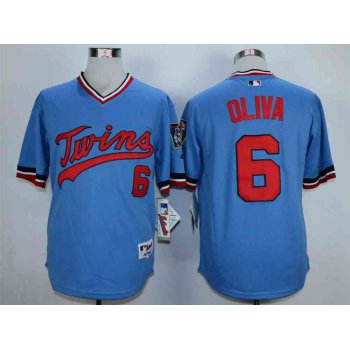 Men's Minnesota Twins #6 Tony Oliva Blue Cooperstown Jerse