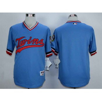 Men's Minnesota Twins Blank Blue Cooperstown Jersey