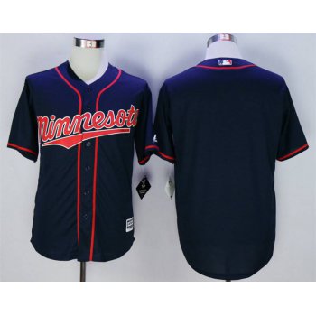 Men's Minnesota Twins Blank Blue New Cool Base Jersey