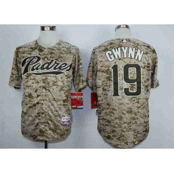 Men's San Diego Padres #19 Tony Gwynn Camo Cool Base Jersey