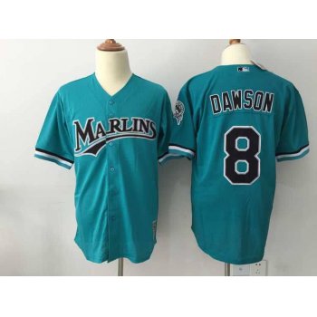 Men's Seattle Mariners #8 Andre Dawson Green Mitchell&Ness Jersey