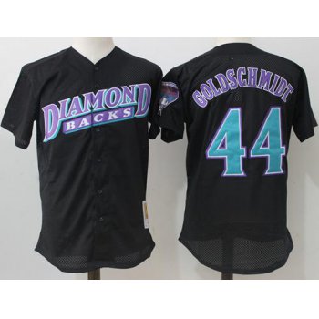 Mitchell And Ness Diamondbacks #44 Paul Goldschmidt Black Throwback Stitched MLB Jersey