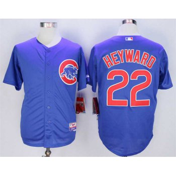 Men's Chicago Cubs #22 Jason Heyward Blue Cool Base Jersey