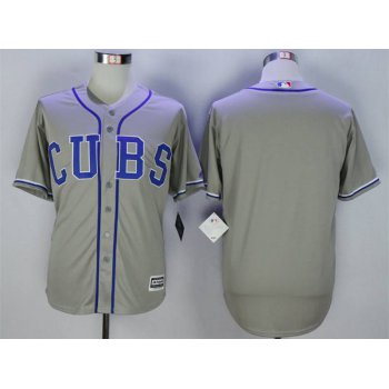 Men's Chicago Cubs Blank 2014 Grey New Cool Base Jersey