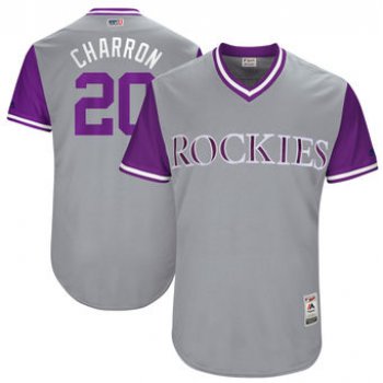 Men's Colorado Rockies Ian Desmond Charron Majestic Gray 2017 Players Weekend Authentic Jersey