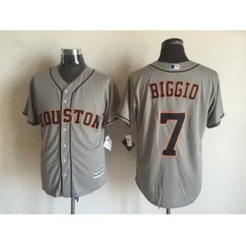 Men's Houston Astros #7 Craig Biggio Gray Retired Player 2015 MLB Cool Base Jersey