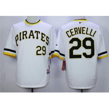 Men's Pittsburgh Pirates #29 Francisco Cervelli White Pullover Jersey