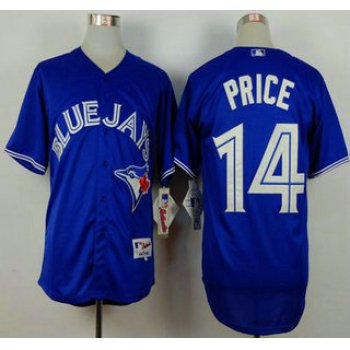 Men's Toronto Blue Jays #14 David Price Alternate Blue MLB Majestic Jersey